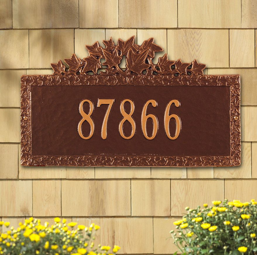 Ivy Wall Address Plaque (Standard Size) 