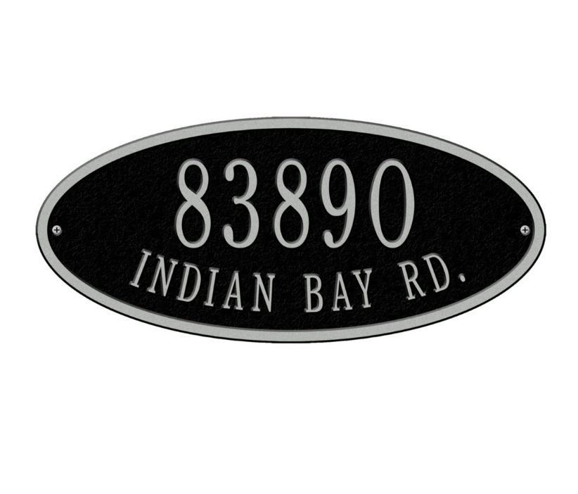 Madison Oval Wall Address Plaque (Standard Size) 