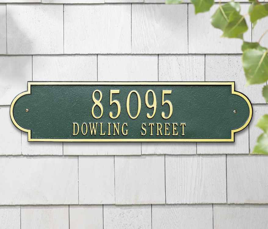 Richmond Horizontal Wall Address Plaque (Estate Size) Whitehall ProductsOutside The Box Home & Garden Décor