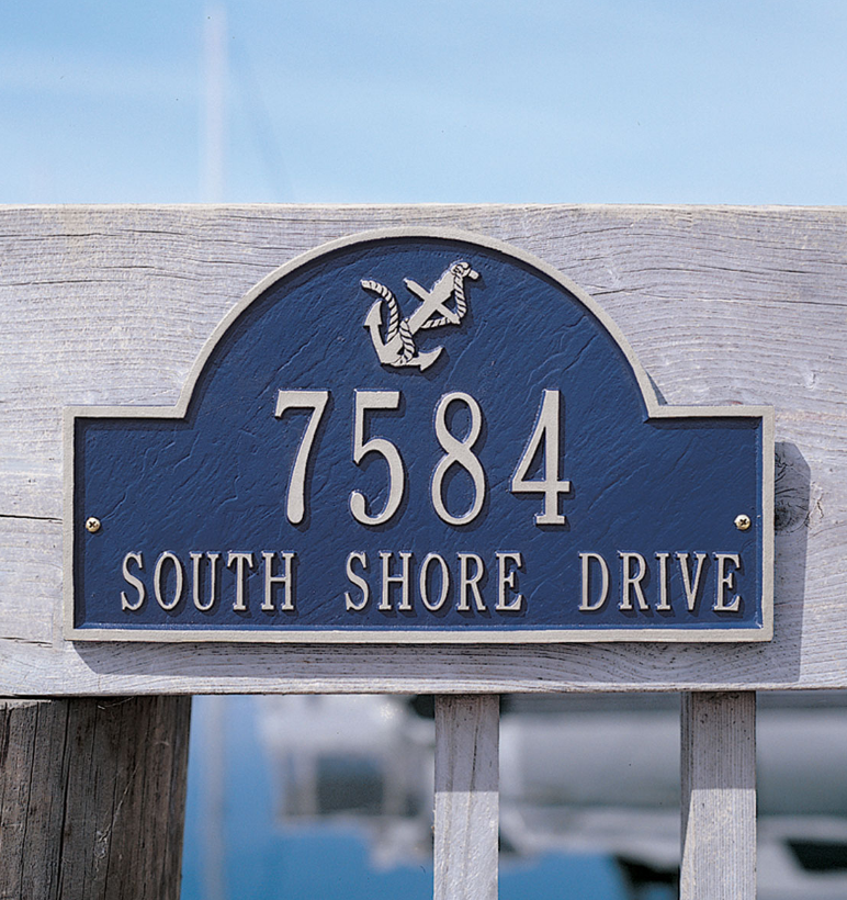 Anchor Arch Wall Address Plaque 