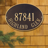 Hawthorne Oval Wall Address Plaque (Standard Size) 