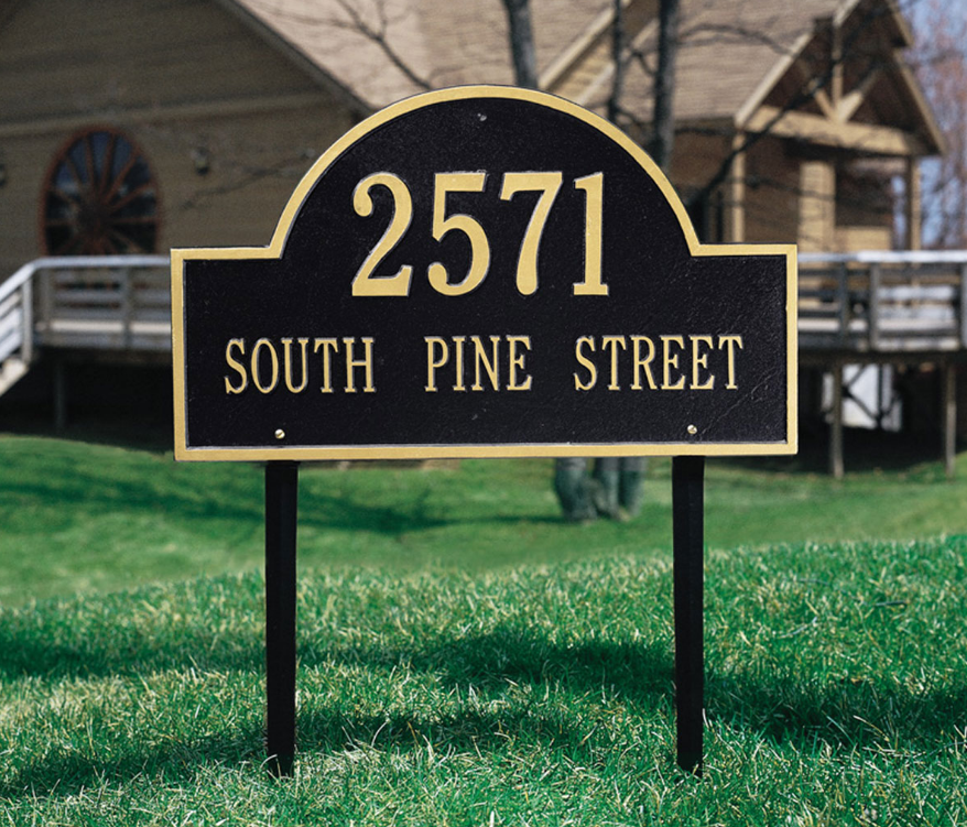 Arch Marker Lawn Address Plaque (Estate Size) 