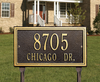 Double Line Lawn Address Plaque (Standard Size) 