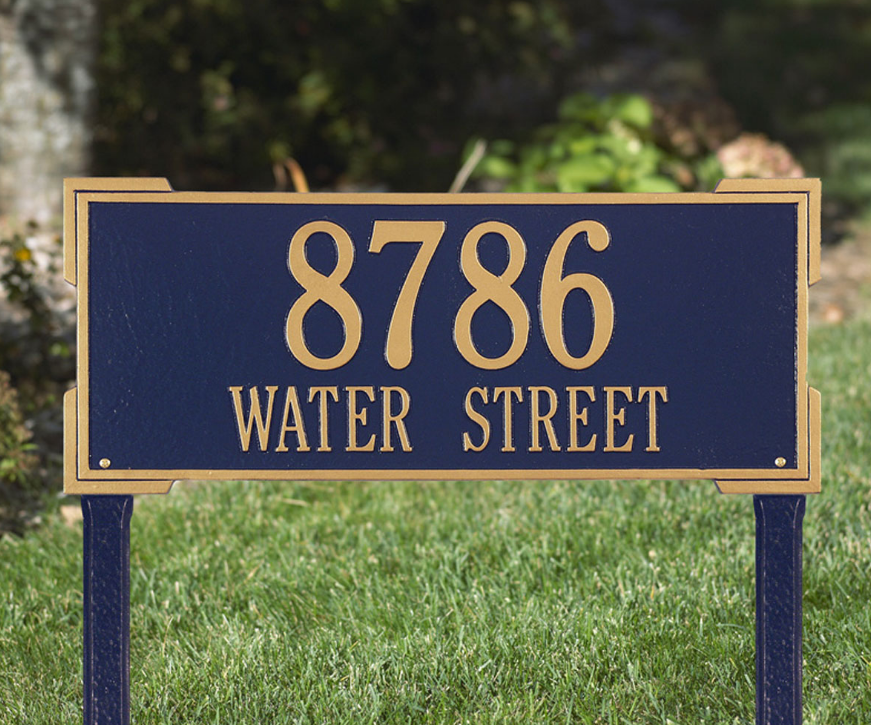 Roanoke Lawn Address Plaque (Estate Size) Whitehall ProductsOutside The Box Home & Garden Décor