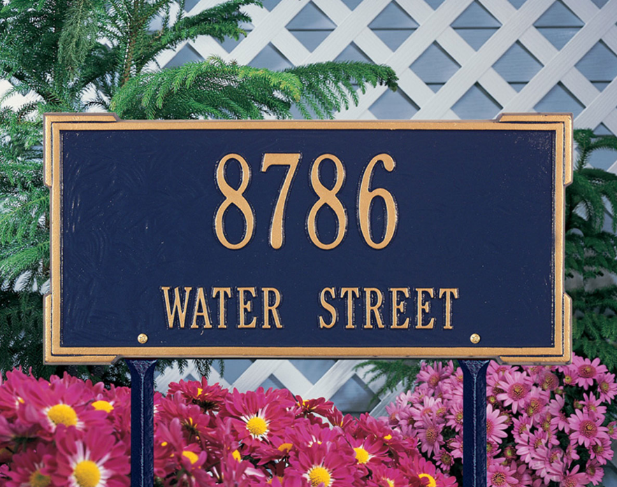 Roanoke Lawn Address Plaque (Standard Size) Whitehall ProductsOutside The Box Home & Garden Décor