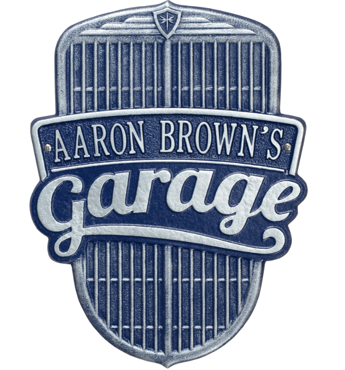 Car Grille Garage Plaque 
