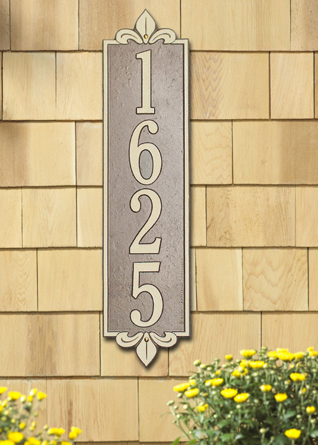Lyon Vertical Wall Address Plaque (Estate Size) 