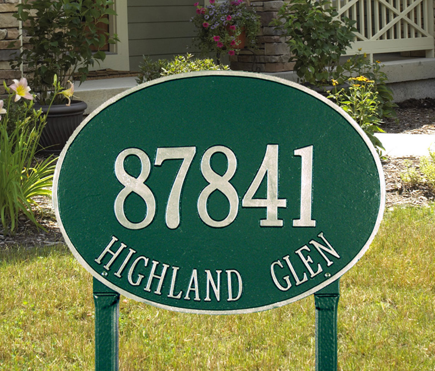 Hawthorne Oval Lawn Address Plaque (Estate Size) 