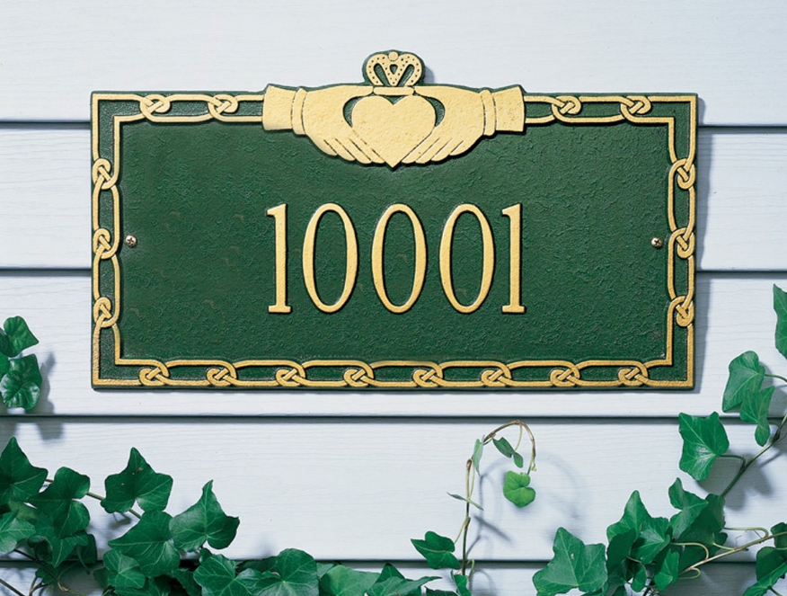 Claddagh Wall Address Plaque 