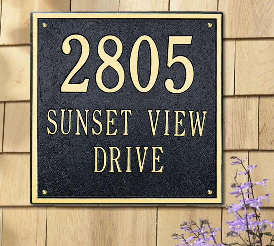 15" Square Wall Address Plaque 