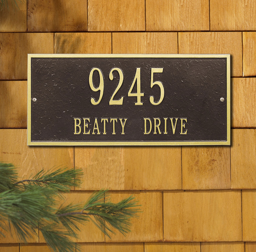 Hartford Wall Address Plaque (Standard Size) 