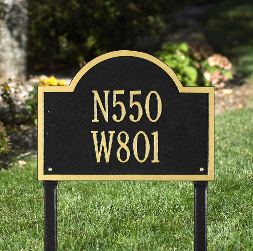 Wisconsin Special Lawn Address Plaque 