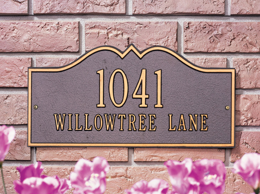 Hillsboro Wall Address Plaque (Standard Size) 