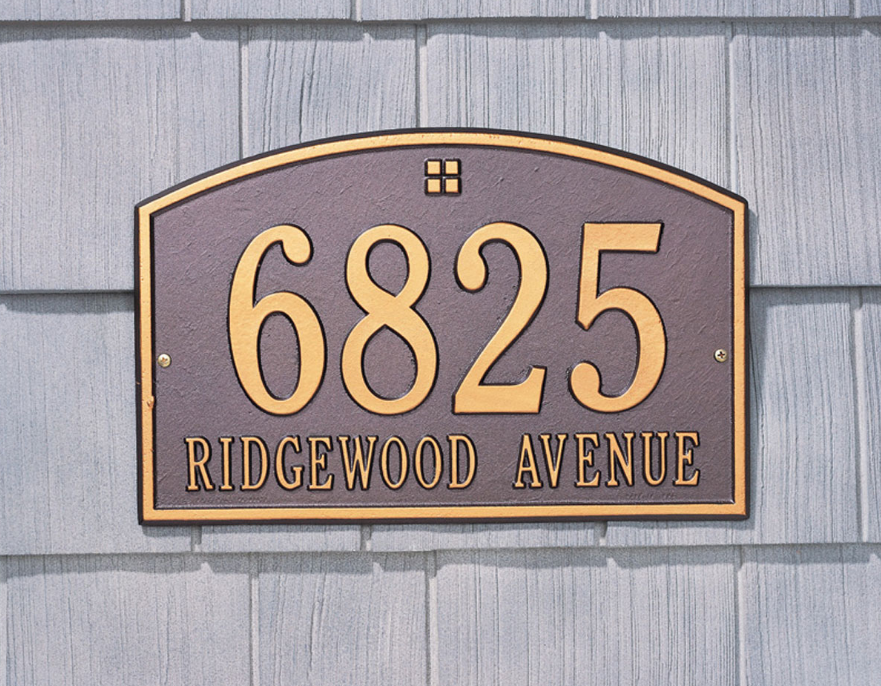 Cape Charles Wall Address Plaque (Standard Size) 