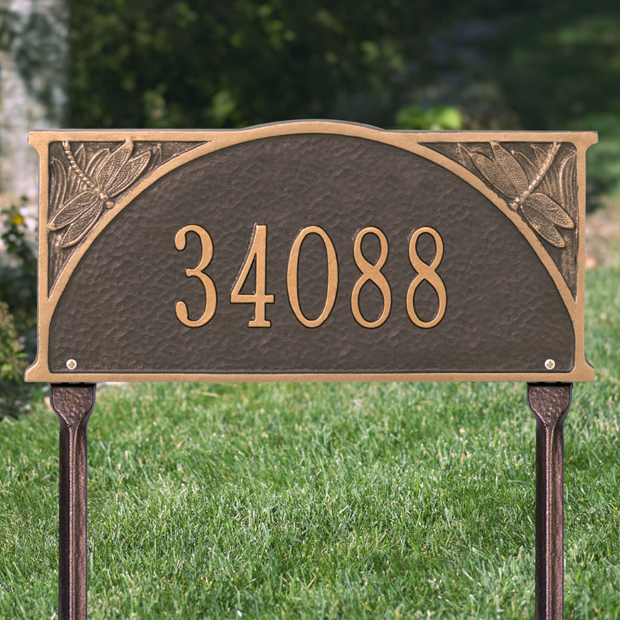 Dragonfly Lawn Address Plaque 