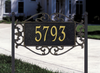 Lewis Fretwork Lawn Address Plaque (Standard Size) 