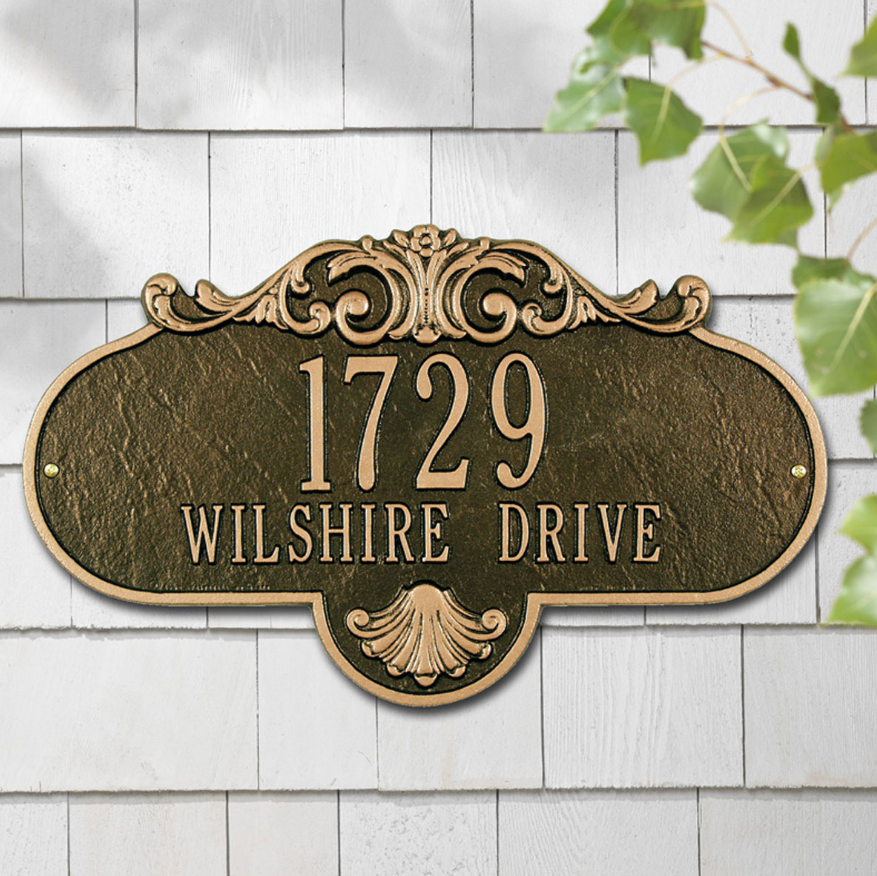 Rochelle Wall Address Plaque (Grande Size) Whitehall ProductsOutside The Box Home & Garden Décor