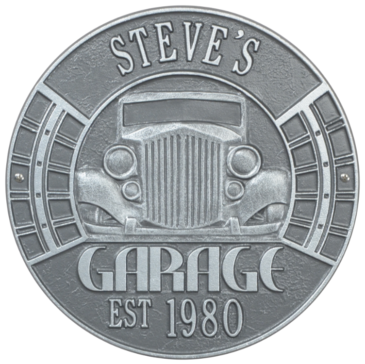 Vintage Car Garage Plaque