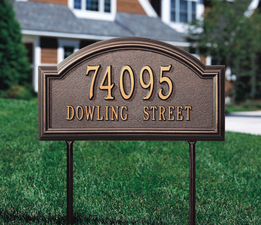 Providence Arch Lawn Address Plaque (Standard Size) 