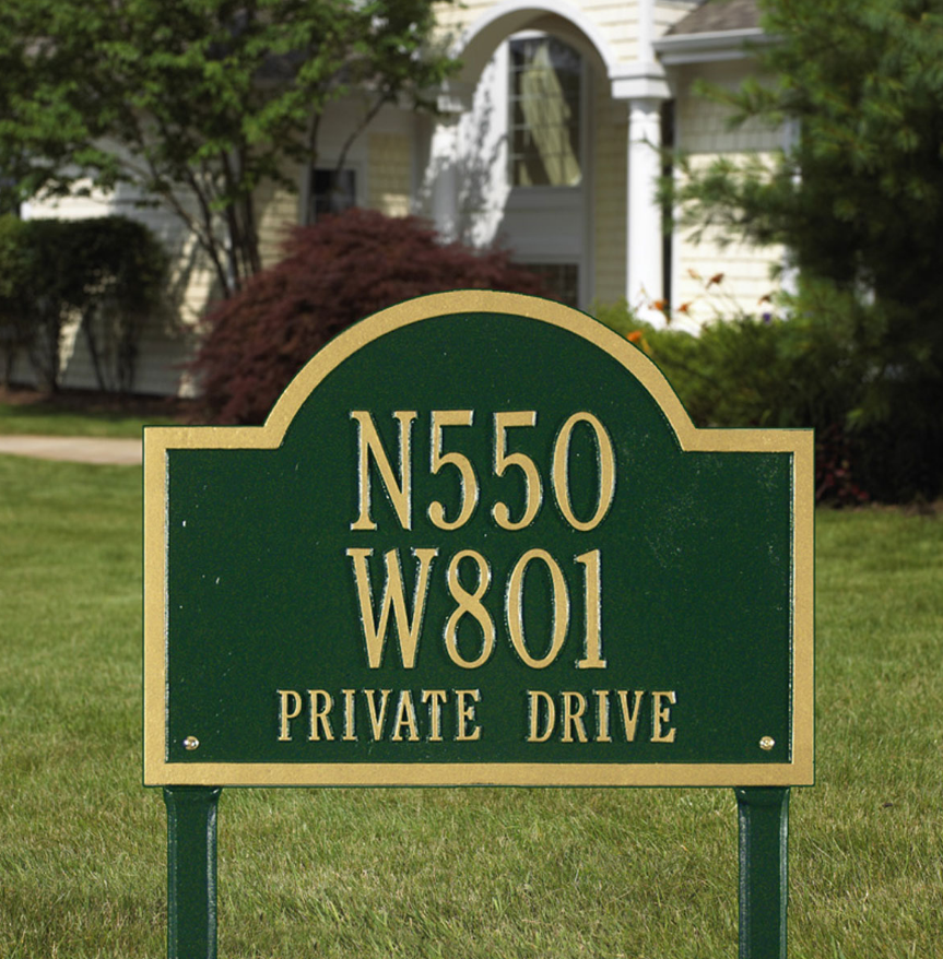 Wisconsin Special Lawn Address Plaque 