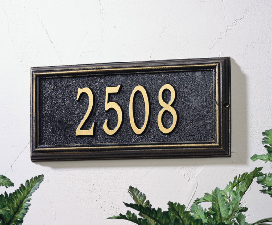 Springfield Rectangle Wall Address Plaque (Standard Size) 