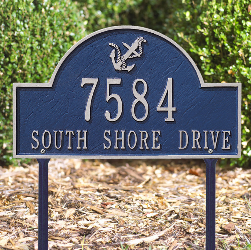 Anchor Arch Lawn Address Plaque 