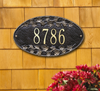 Ivy Oval Wall Address Plaque 
