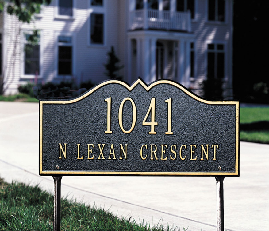 Hillsboro Lawn Address Plaque (Standard Size) 