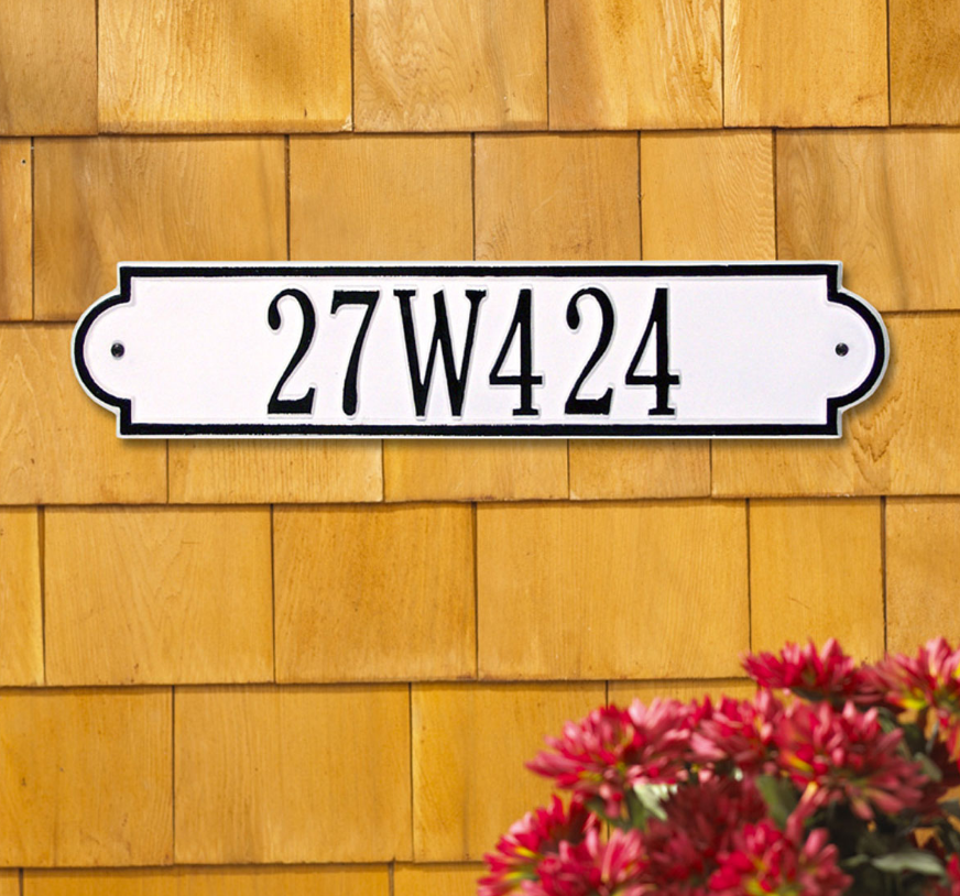 Richmond Horizontal Wall Address Plaque 