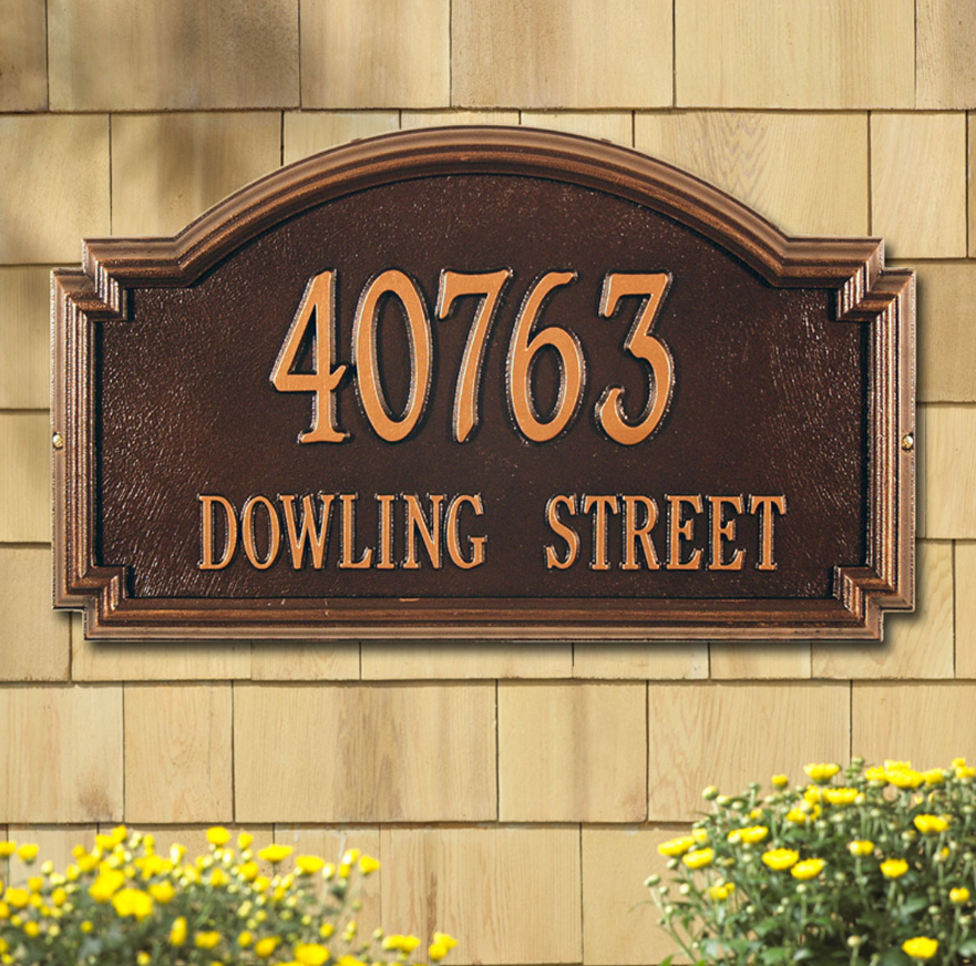 Williamsburg Wall Address Plaque (Estate Size) 