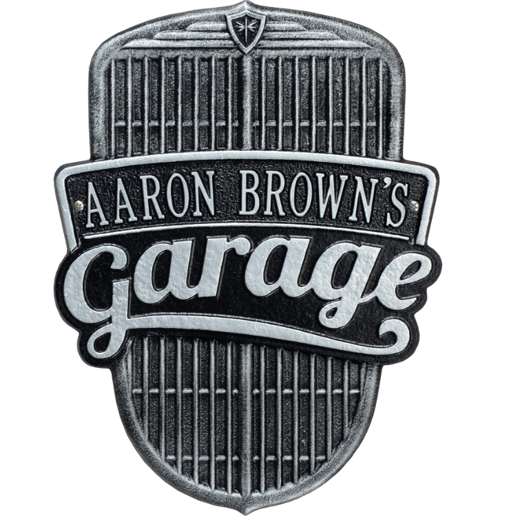Car Grille Garage Plaque 