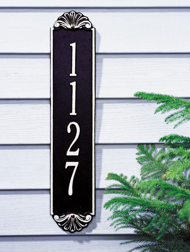 Shell Vertical Wall Address Plaque (Standard Size) Whitehall ProductsOutside The Box Home & Garden Décor