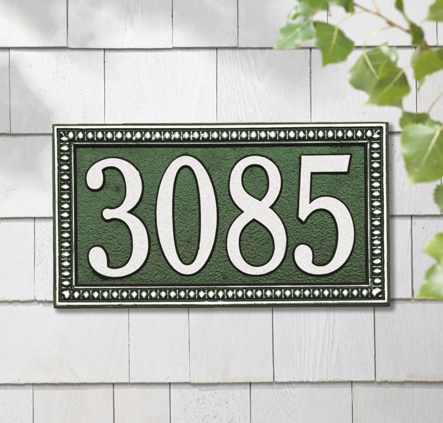 Egg & Dart Wall Address Plaque (Standard Size) 