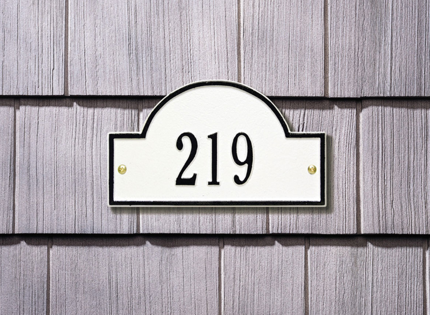 Arch Marker Wall Address Plaque (Petite Size) 