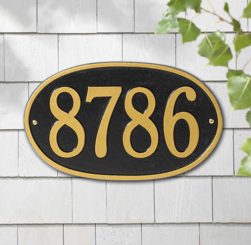 Oval Round Wall Address Plaque 