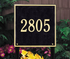 15" Square Lawn Address Plaque 