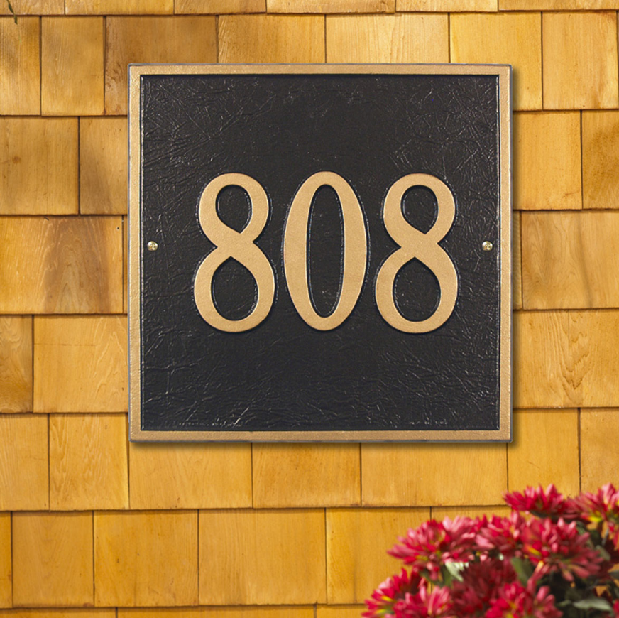 11" Square Wall Address Plaque 