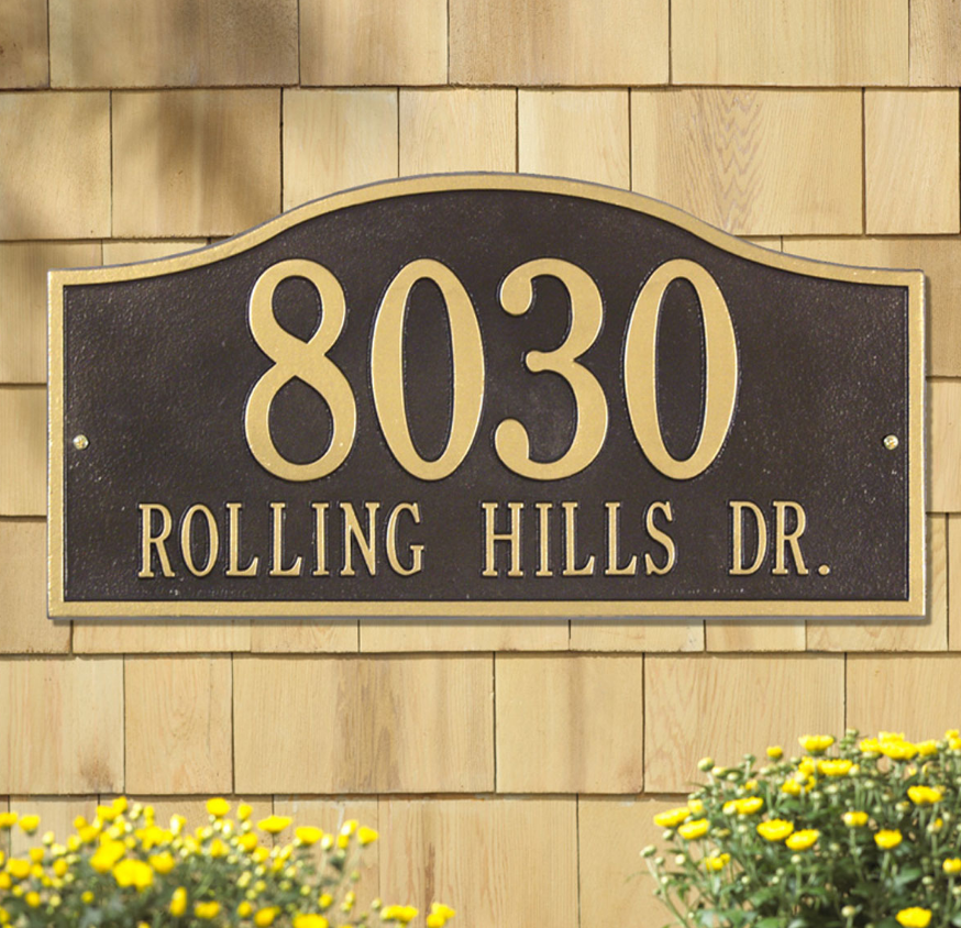 Rolling Hills Wall Address Plaque (Grand Size) Whitehall ProductsOutside The Box Home & Garden Décor