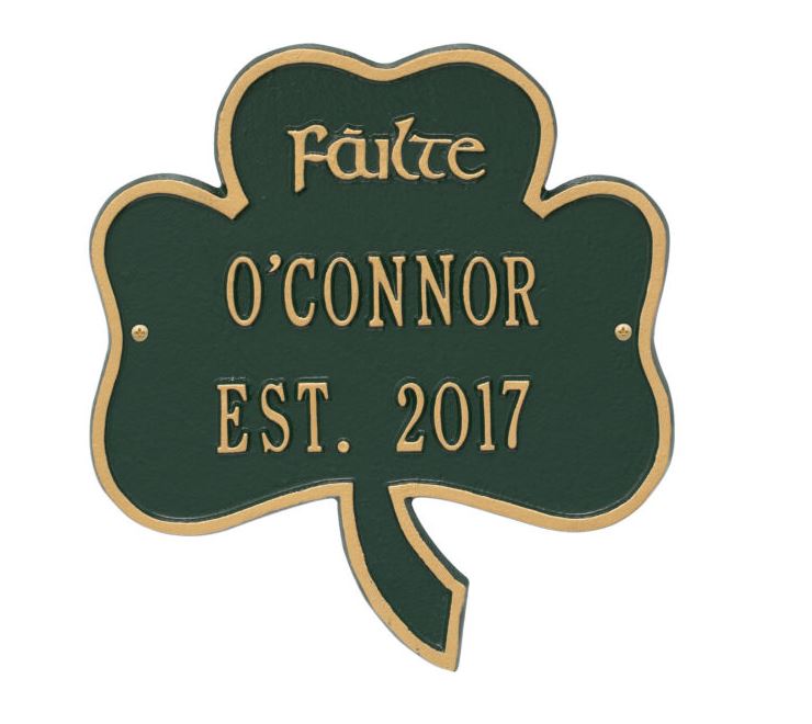 Shamrock Address Plaque