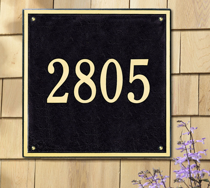15" Square Wall Address Plaque 