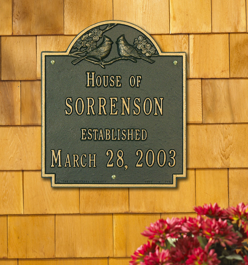 Cardinal Wedding Wall Plaque 