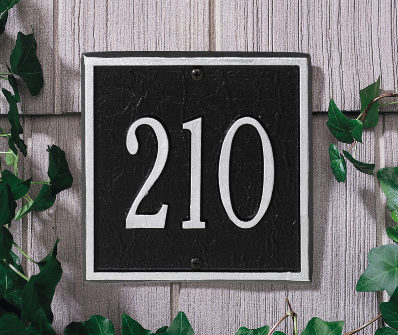 6" Square Wall Address Plaque 