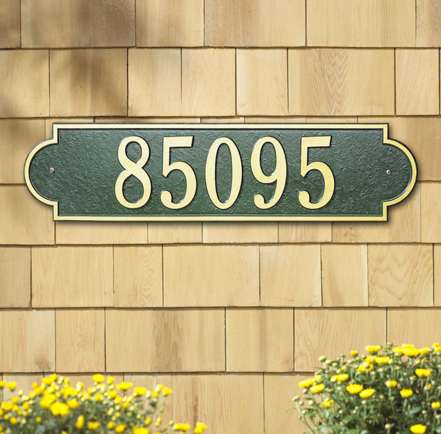 Richmond Horizontal Wall Address Plaque (Estate Size) Whitehall ProductsOutside The Box Home & Garden Décor