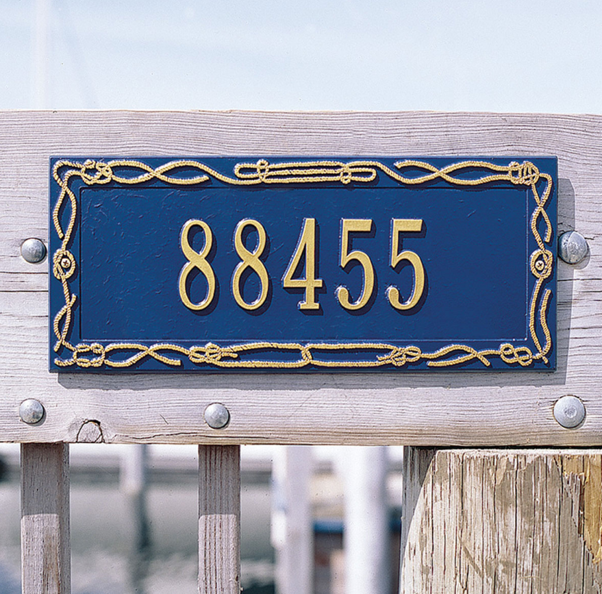 Sailor's Knot Wall Address Plaque Whitehall ProductsOutside The Box Home & Garden Décor