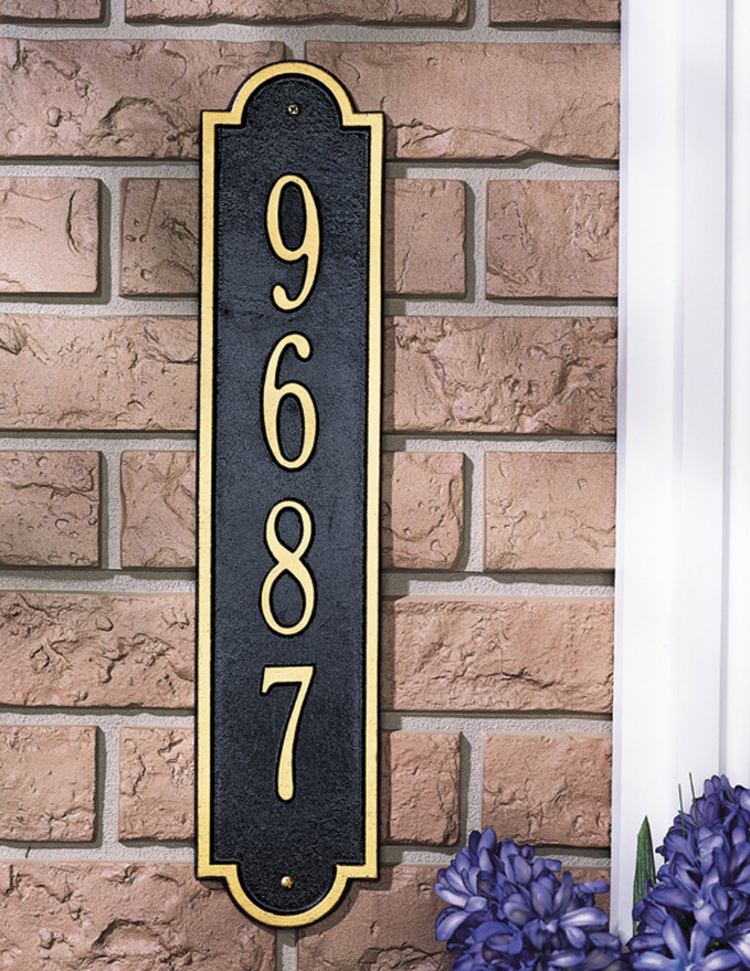 Richmond Vertical Wall Address Plaque (Standard Size) Whitehall ProductsOutside The Box Home & Garden Décor