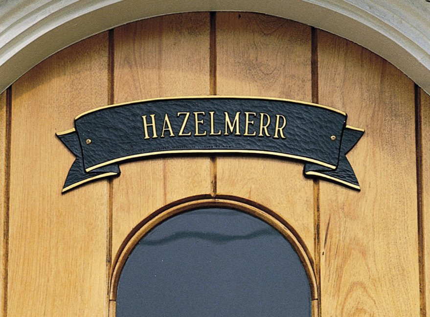 Ribbon Wall Address Plaque 