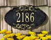 Pansy Oval Wall Address Plaque 