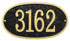 Oval House Numbers Plaque 
