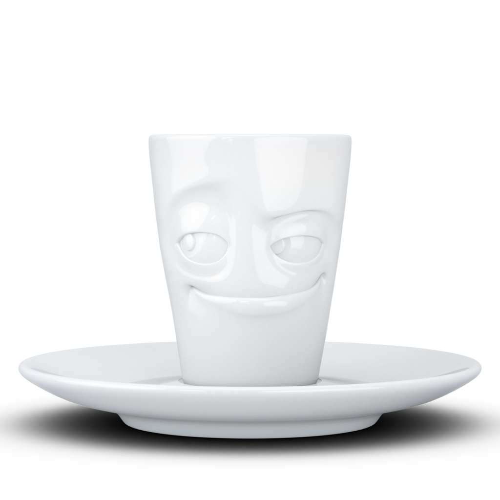 Espresso Cup and Saucer - Impish Face