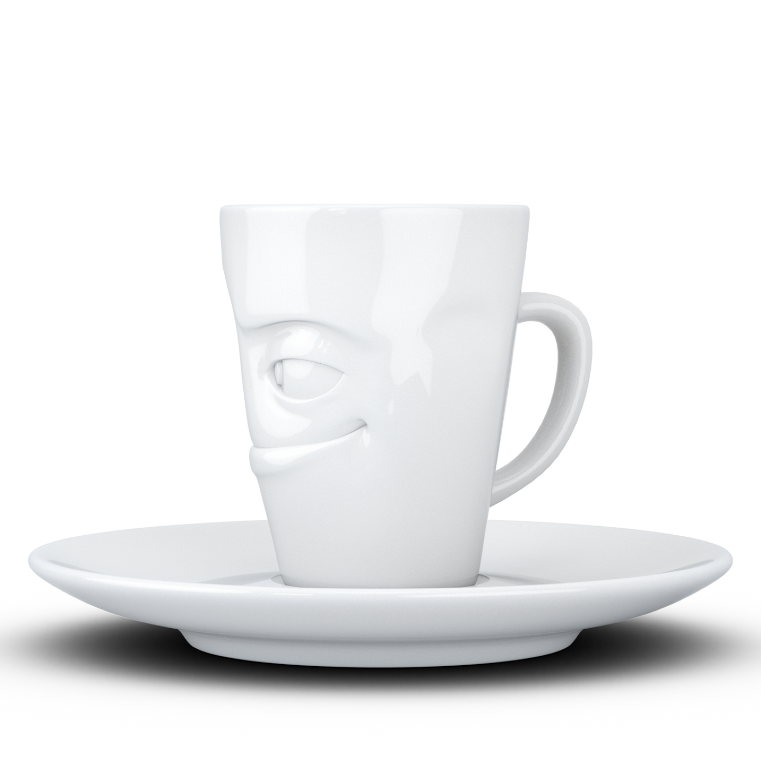 Espresso Cup and Saucer - Impish Face